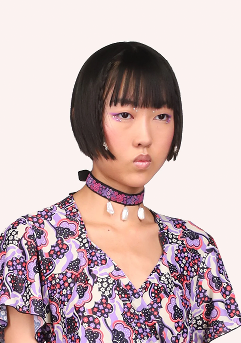 Fairytale Choker With Freshwater 
                Pearls Lavender Multi