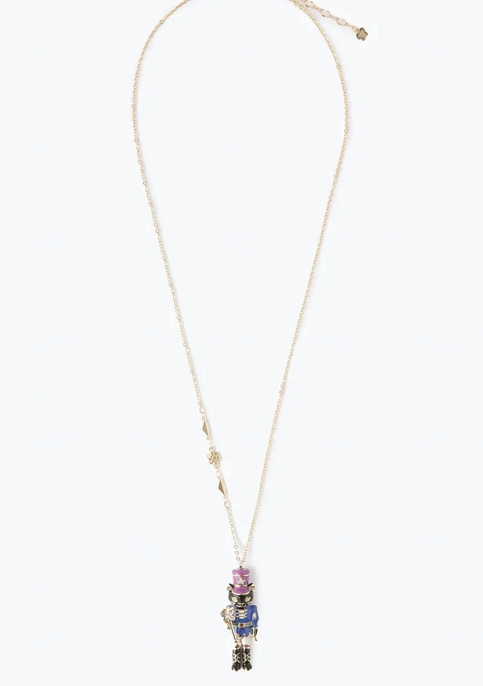 Cat Solider Necklace Black