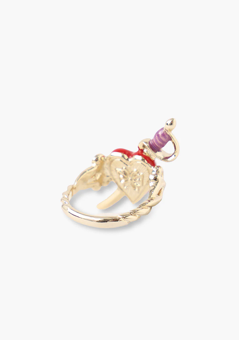 Pirate Heart Ring Red