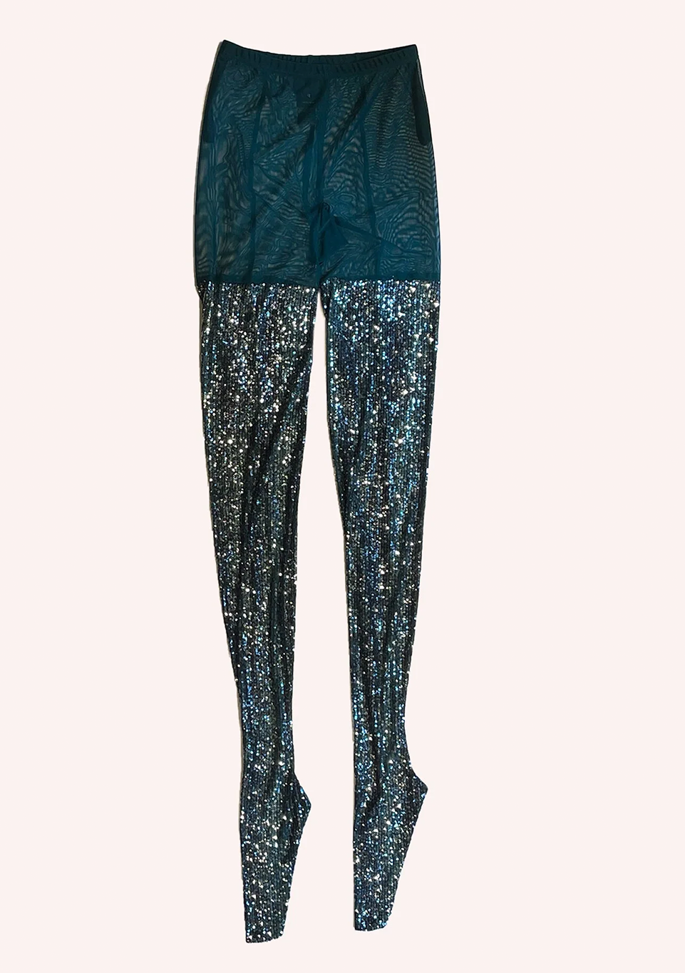 Snakeskin Sequin Tights
                Emerald Multi