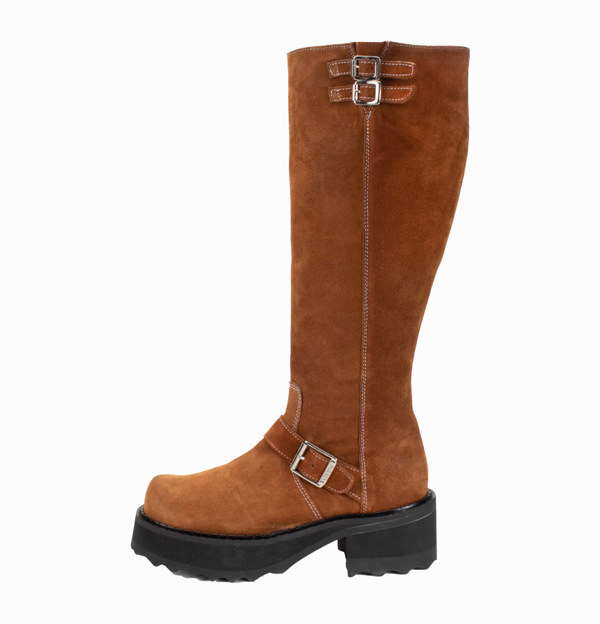 ANNA SUI X JOHN FLUEVOG BONDGIRL BOOT BROWN