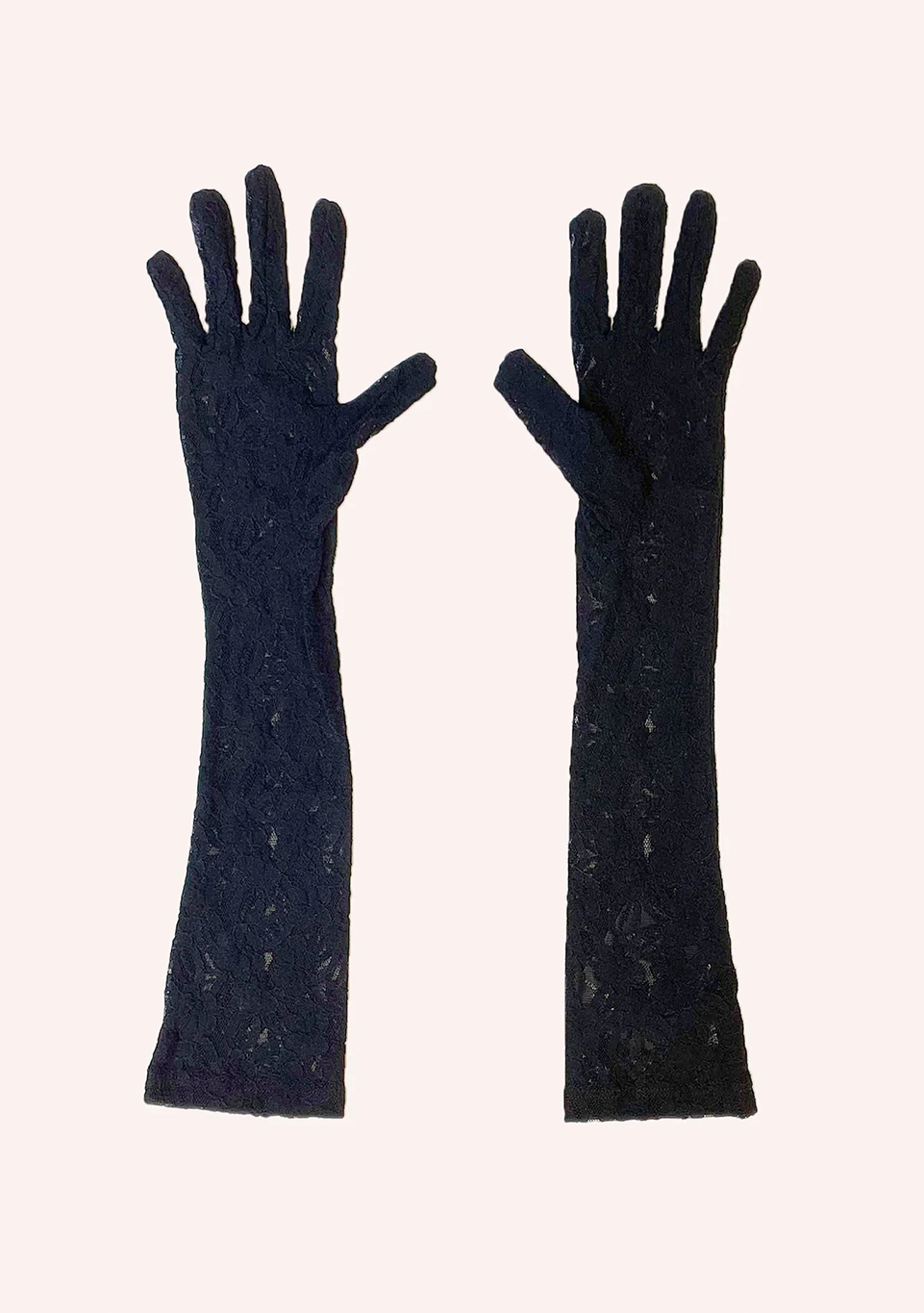 Floral Stretch Lace Gloves
                Black Multi