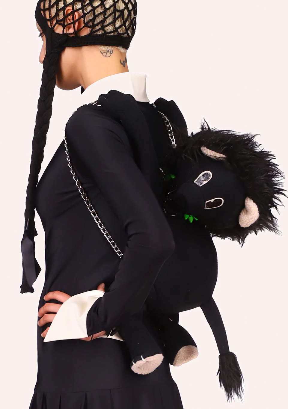 Fleece Lion Backpack
                Black Multi