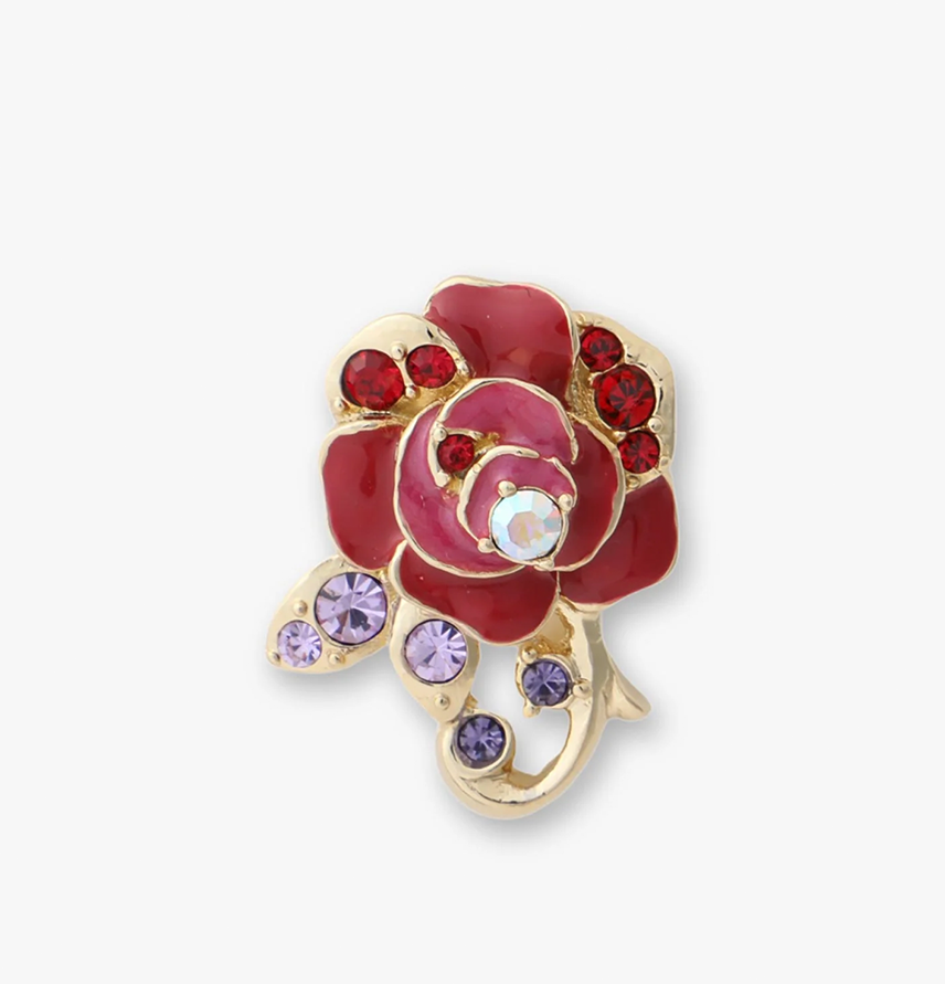 Rose Stud Earrings
                Magenta Multi