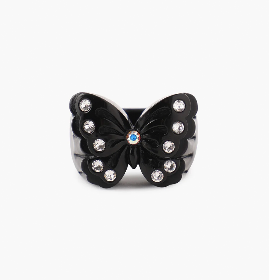 Butterfly Ring Black