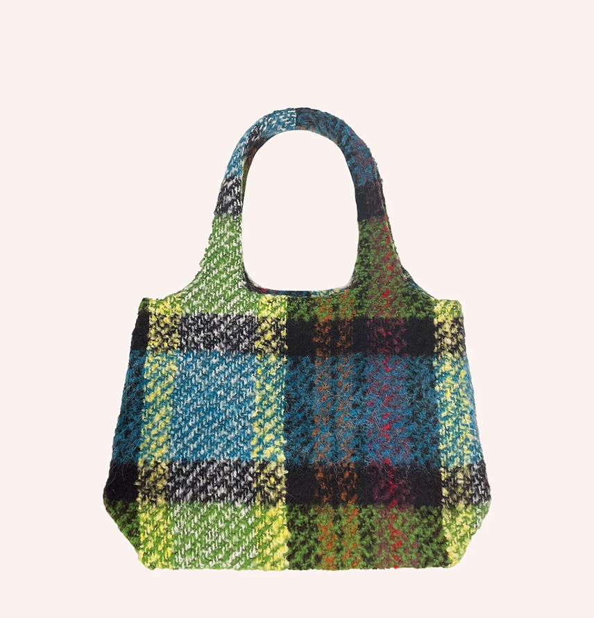 Multi Plaid Tote Bag Fern Multi
