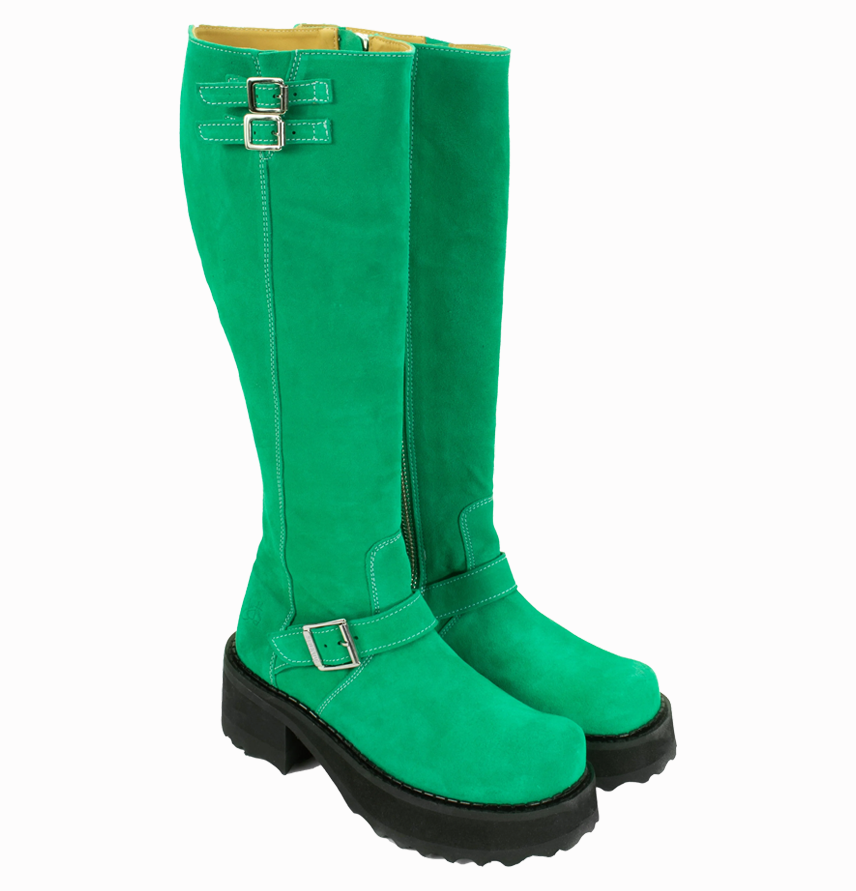 Anna Sui x John Fluevog 
                Bondgirl Boot Green