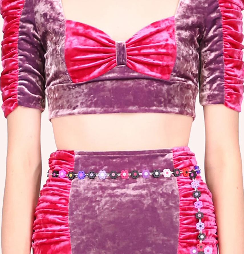 Daisy Chain Medallion Belt
                Lavender Multi