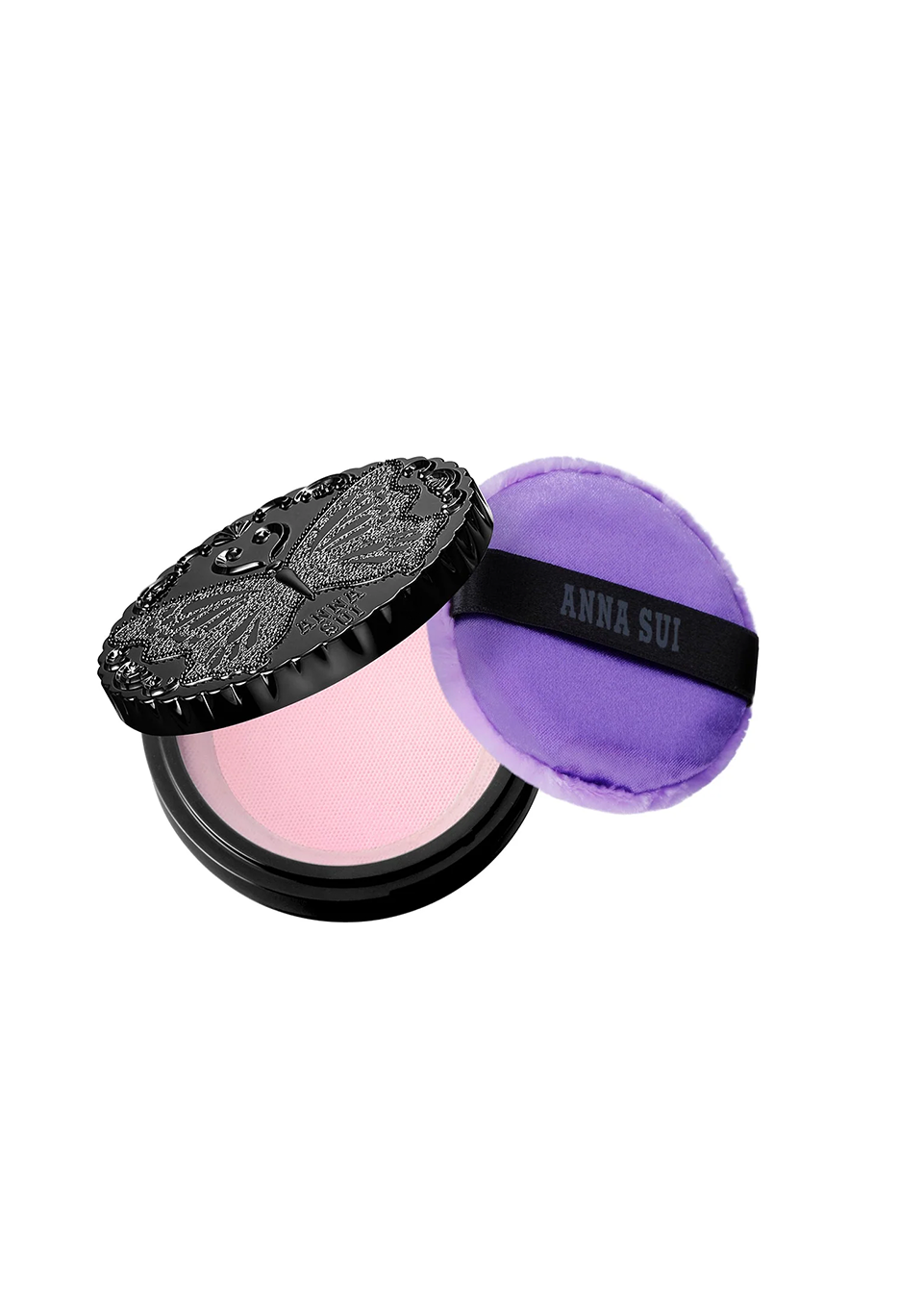 NEW: LOOSE FACE POWDER MINI COMPACT AND MINI REFILL SET BLACK