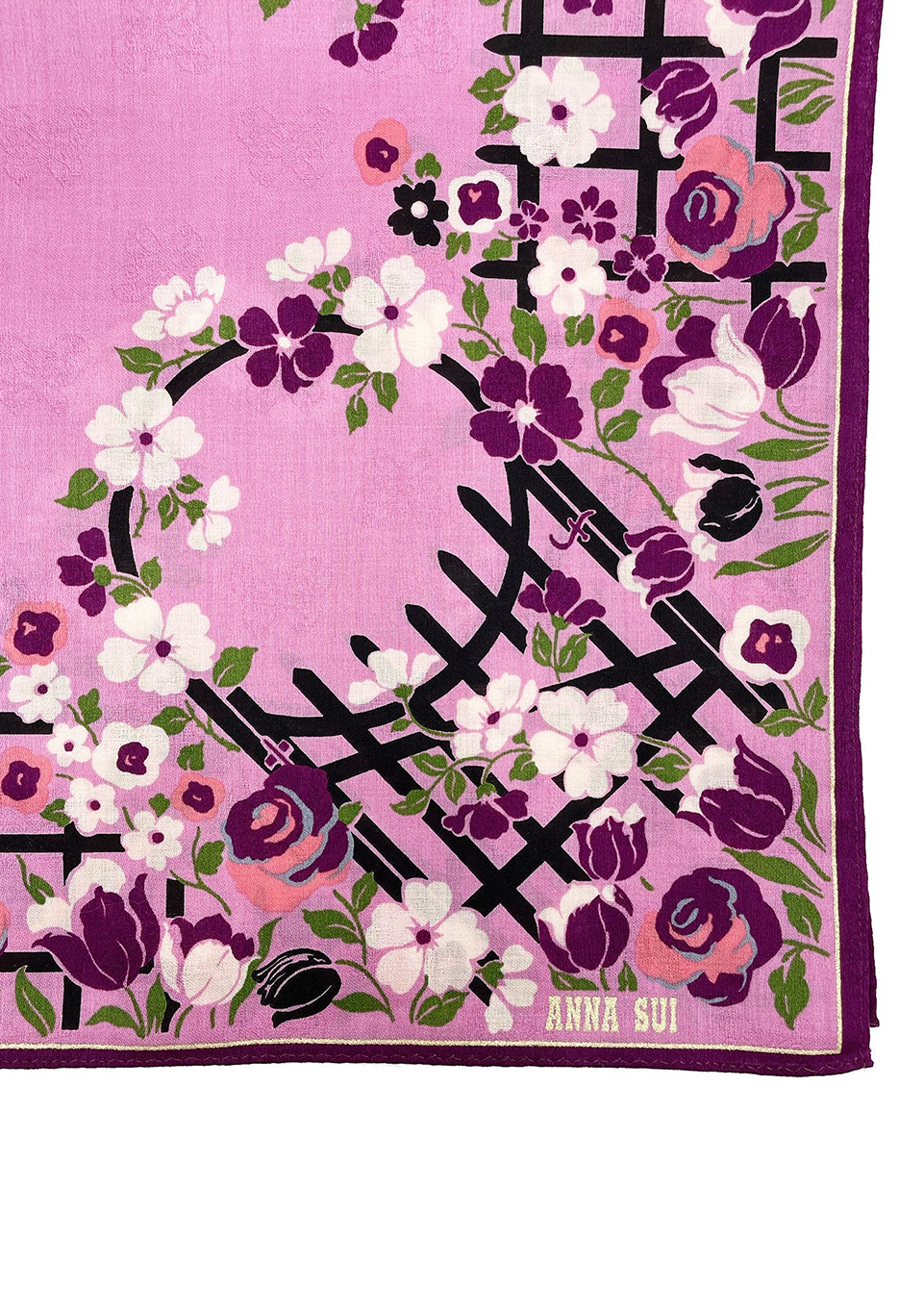 FLOWER BORDER HANDKERCHIEF