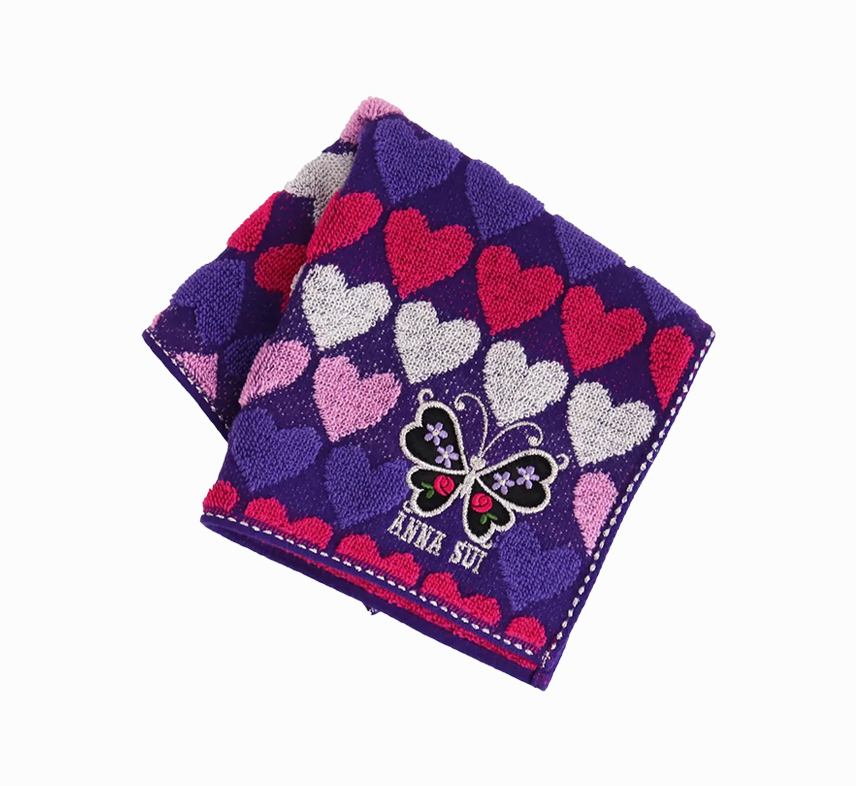BUTTERFLY HEARTS WASHCLOTH