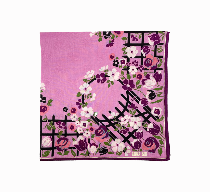 FLOWER BORDER HANDKERCHIEF