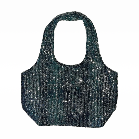 Snakeskin Sequin Mini Bag Emerald Multi