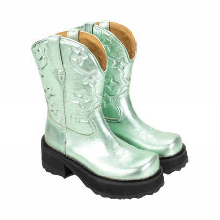 Anna Sui x John Fluevog 
                        Ankle Cowboy Boot Mint
