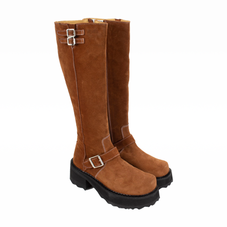 Anna Sui x John Fluevog Bondgirl Boot Brown