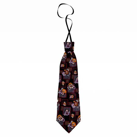 Deco Floral Patch Tie Orange Multi