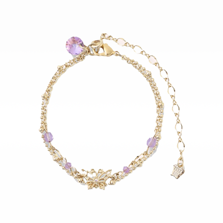 Butterfly Aquamarine Bracelet Gold