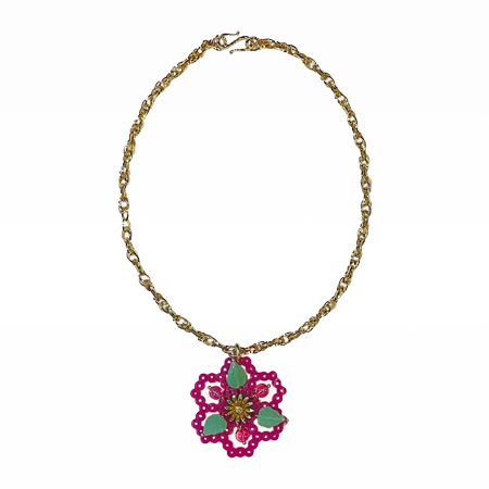 Daisy Chains Necklace Berry Multi