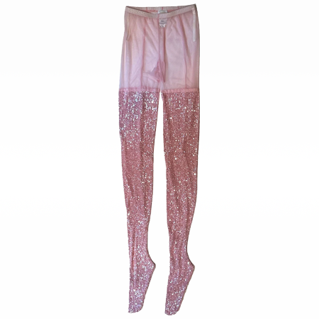Sequin Mesh Tights Baby Pink