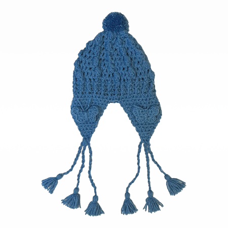 Butterfly Crochet Hat Cornflower