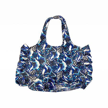 Wavy Clouds Tote Cornflower Multi