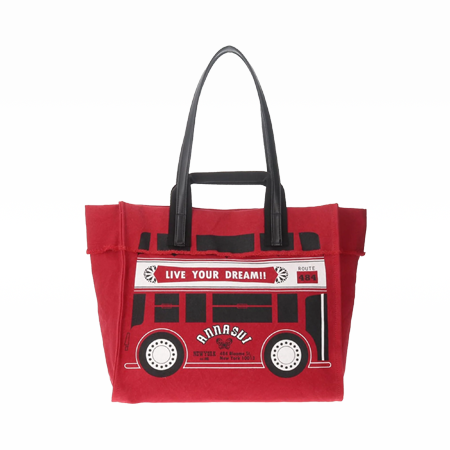Anna Sui Soho Bus Tote Bag Red Multi