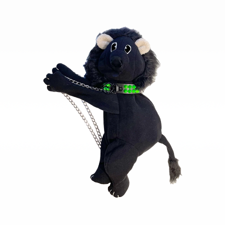 Fleece Lion Backpack Black Multi