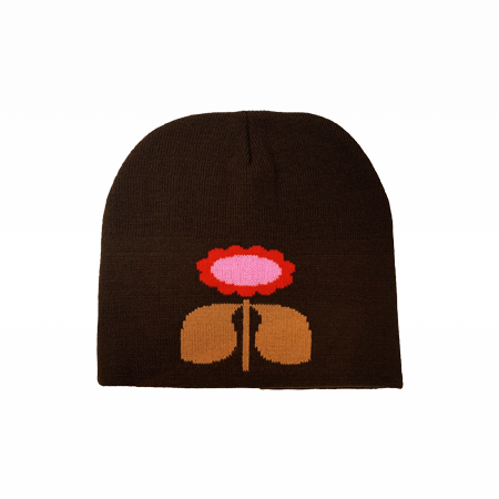 Daisy Beanie Caramel Multi
